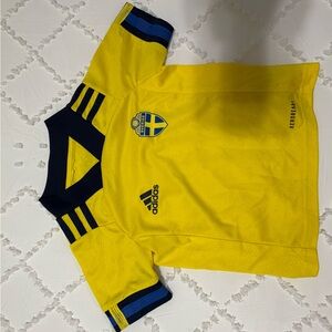 Adidas Kids Yellow/Navy Sweden 🇸🇪 National Football/Soccer ⚽️Team Jersey